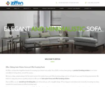 Ziffonindia.com(Ziffon brings you India's best custom home and office furnishing solutions) Screenshot