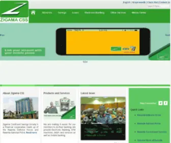 Zigamacss.rw(A trusted and member focused financial institution) Screenshot