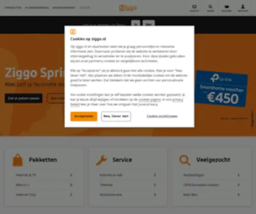 Ziggo.nl(Je aanbieder voor Televisie) Screenshot