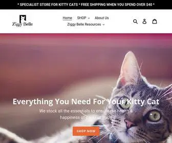 Ziggybelle.com.au(Purveyor of specialist cat products) Screenshot