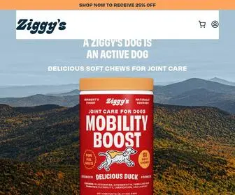 Ziggys.co(Delicious soft chews for dog joint care. A Ziggy's dog) Screenshot