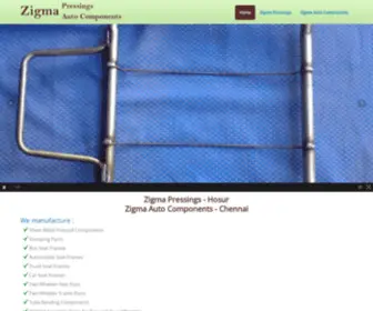 Zigmapressings.com(Zigma Pressings and Zigma Auto Components) Screenshot