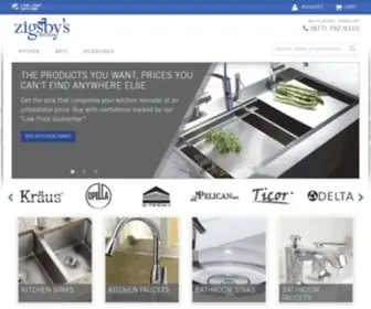 Zigsbyskitchen.com(Shop Kitchen Sinks and Faucets) Screenshot