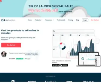 Zikanalytics.com(Amazon, Shopify & eBay Analytics Tools) Screenshot