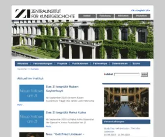Zikg.eu(Zentralinstitut für Kunstgeschichte Home) Screenshot