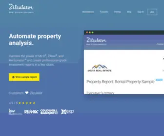 Zilculator.com(Real Estate Analysis & Marketing Software) Screenshot