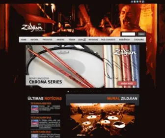 Zildjian.com.br(Site oficial da zildjian) Screenshot