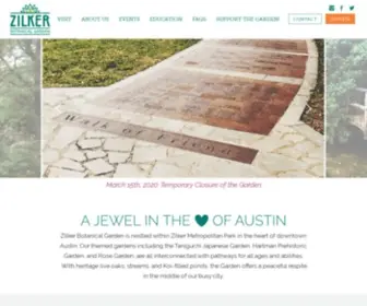 Zilkergarden.org(A Jewel in the Heart of Austin) Screenshot