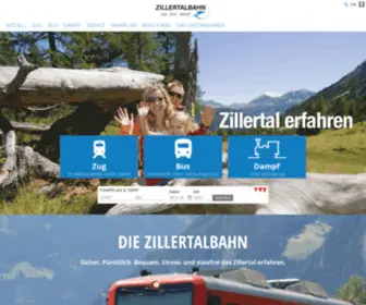 Zillertalbahn.at(Zillertaler Verkehrsbetriebe) Screenshot