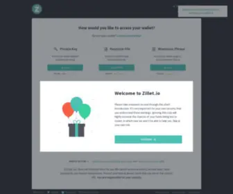 Zillet.io(Secure Zilliqa wallet) Screenshot