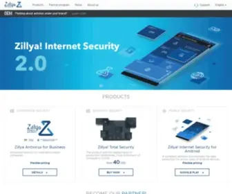 Zillya.com(Get the best security solution for home and business users) Screenshot