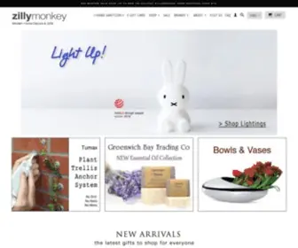 Zillymonkey.com(Modern Contemporary Designer Gifts & Home Decor Boutique) Screenshot