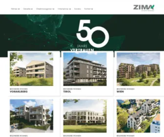 Zima.ch(Immobilien im deutschsprachigen Alpenraum) Screenshot