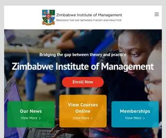 Zim.ac.zw(Zimbabwe Institute of Management) Screenshot