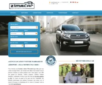 Zimacar.com(Agence location voiture Marrakech Aéroport pas cher) Screenshot
