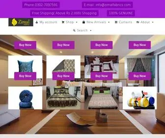 Zimalfabrics.com(Pakistan Number One Fabrics Store) Screenshot