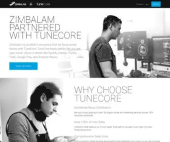 Zimbalam.com(Music Distribution and Selling Music Online) Screenshot