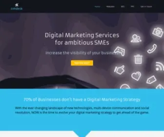 Zimdesk.com(Digital Marketing Services) Screenshot