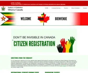 Zimembassyottawa.com(Embassy of Zimbabwe in Ottawa) Screenshot