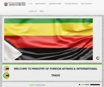Zimfa.gov.zw(Ministry of Foreign Affairs & International Trade) Screenshot