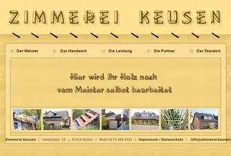 Zimmerei-Keusen.de(Kürten) Screenshot