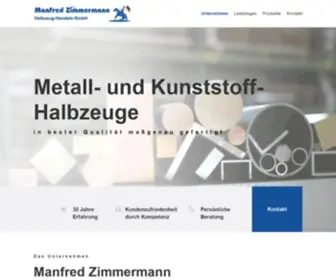 Zimmermann-NE-GMBH.de(Zimmermann Metall & Kunststoff Handel) Screenshot