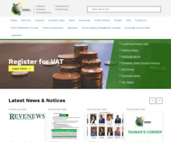 Zimra.co.zw(Zimbabwe Revenue Authority (ZIMRA)) Screenshot