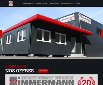 Zims.ch(Zimmermann & Fils Construction métallique SA ACIER) Screenshot