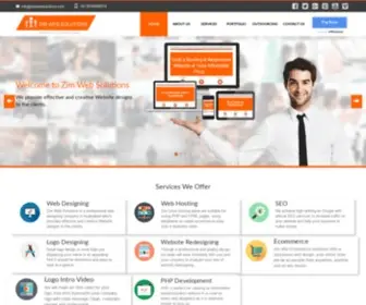 Zimwebsolutions.com(Web solutions in hyderabad) Screenshot