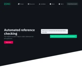 Zinc.work(Automated Reference Checking Software) Screenshot