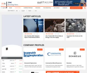 Zincinvestingnews.com(Zinc Investing News) Screenshot