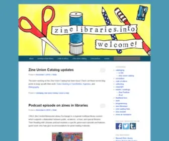 Zinelibraries.info(Sharing zine library love and expertise) Screenshot