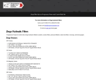 Zingafilters.com(Zinga hydraulic filters and hydraulic filtration systems including strainers) Screenshot