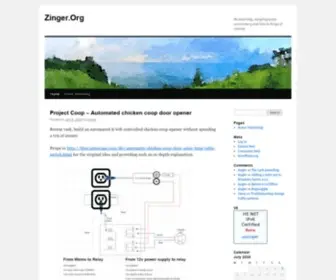 Zinger.org(Personal blog) Screenshot