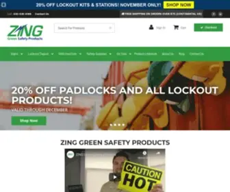 Zinggreenproducts.com(Recycled and Sustainable Safety Supplies) Screenshot