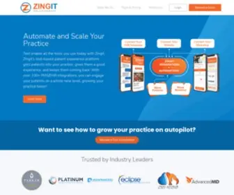 Zingitsolutions.com(Text Enabling Practices to Attract) Screenshot
