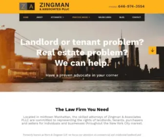 Zingmanlaw.com(Zingman & Associates PLLC) Screenshot