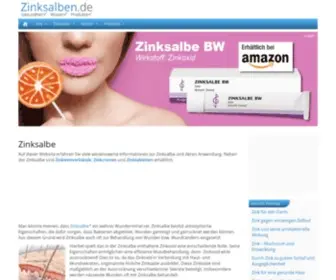 Zinksalben.de(Zinksalbe) Screenshot