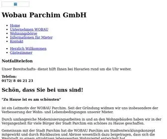 Zinnhaus-Parchim.de(WOBAU Parchim) Screenshot