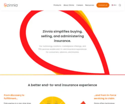 Zinnia.com(End-to-End Life Insurance & Annuity Tech Solutions) Screenshot