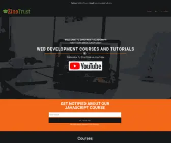 Zinotrustacademy.com(Web Development and Programming Courses and Tutorials) Screenshot