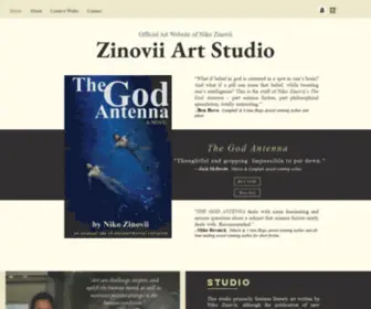 Zinoviiartstudio.com(Science fiction written and published by author Niko Zinovii. Zinovii Art Studio) Screenshot