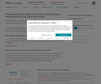 Zinsentwicklung.de(Zinsentwicklung Baufinanzierung) Screenshot