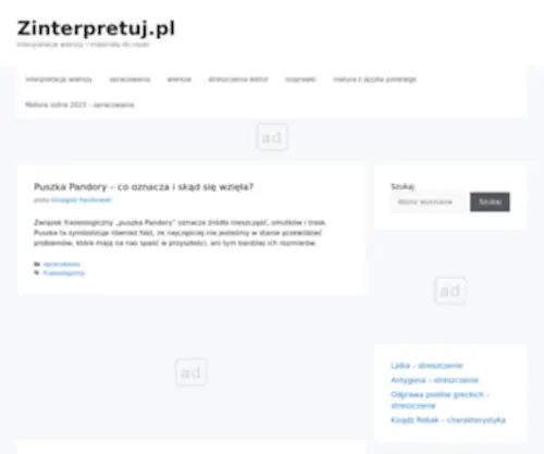 Zinterpretuj.pl(Interpretacje) Screenshot