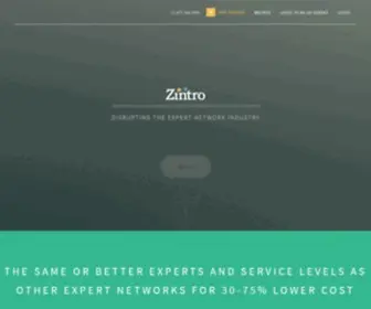 Zintro.com(Market Research Agency) Screenshot