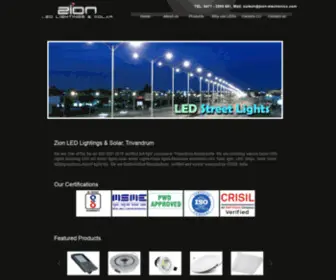 Zion-Electronics.in(Zion LED Lightings and Solar) Screenshot