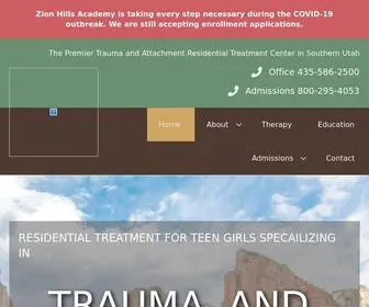 Zionhillsacademy.org(The Premier Attachment Residential Treatment Center in Southern Utah) Screenshot