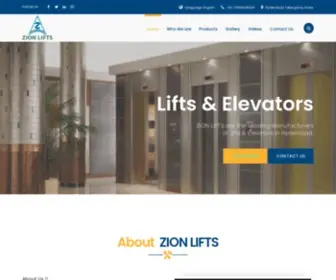 Zionlifts.com(Lifts Manufacturer in Hyderabad) Screenshot