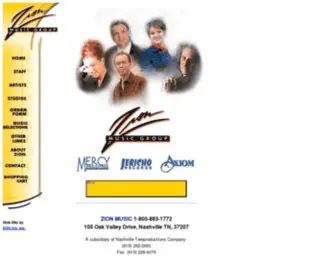 Zionmusic.com(Record company) Screenshot