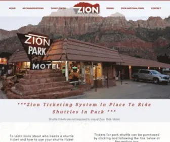 Zionparkmotel.com(Zion National Park Hotels and Motels) Screenshot